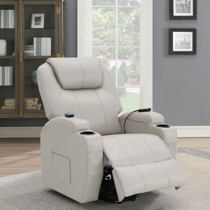 Sanger Upholstered Power Lift Recliner Chair with Massage