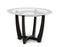 Verano 5 Piece Set (Glass Top Table & 4 Black Side Chairs)