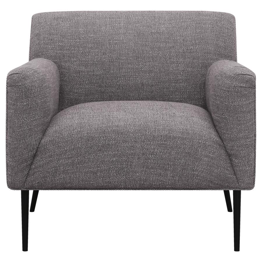 Darlene Upholstered Tight Back Accent Chair Charcoal