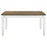 Appleton Rectangular Wood Dining Table Brown Brushed And White