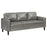 Ruth 3-piece Upholstered Track Arm Faux Leather Sofa Set Grey