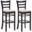 Bar Chairs with Ergonomic Backrest and Comfy Footrest and Soft Padded Seat