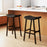 Bar Stools Set of 2 with PU Leather Upholstered Saddle Seat and Footrest