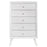 Janelle 5-drawer Chest White