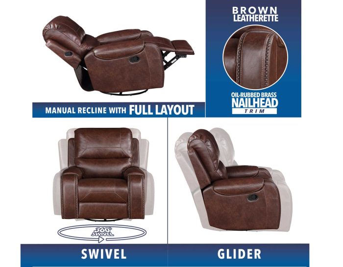 Keily Manual Swivel Glider Recliner