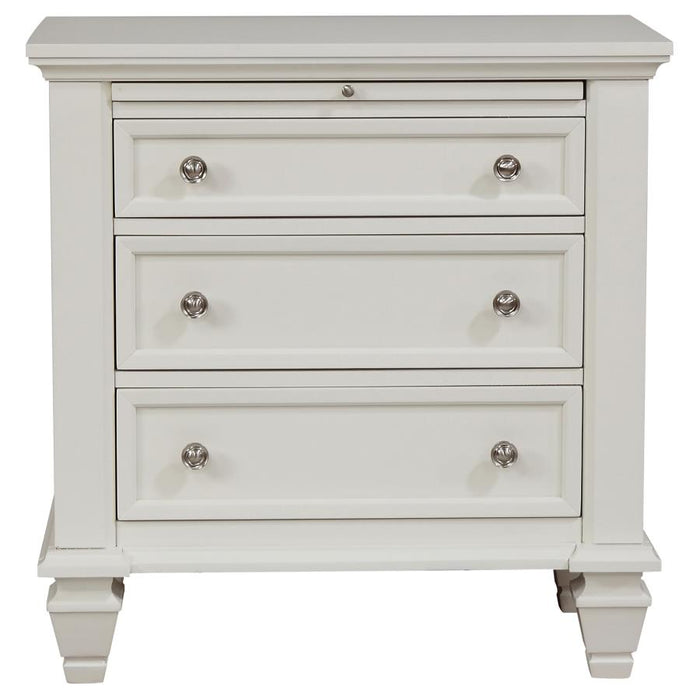 Sandy Beach 3-drawer Nightstand Buttermilk