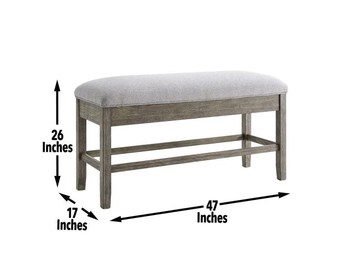 Grayson 24″ Counter Storage Bench w/Nailhead Trim