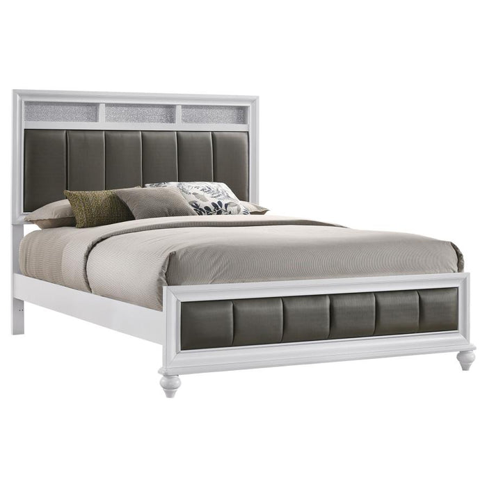 Barzini Upholstered Panel Bed White