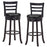 Set of 2 Bar Stools Swivel Bar Height Chairs with PU Upholstered Seats Kitchen