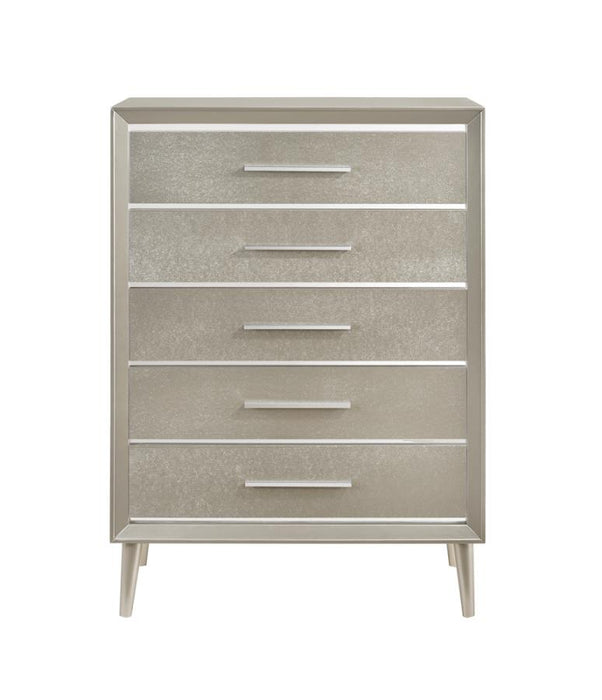 Ramon 5-drawer Chest Metallic Sterling