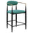 Tina Metal Counter Height Bar Stool with Upholstered Back and Seat