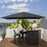 10 x 13 Feet Rectangular Cantilever Umbrella with 360° Rotation Function