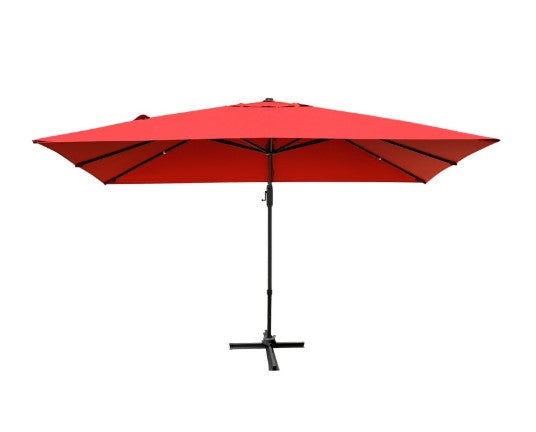 10 x 13 Feet Rectangular Cantilever Umbrella with 360° Rotation Function