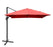 10 x 13 Feet Rectangular Cantilever Umbrella with 360° Rotation Function