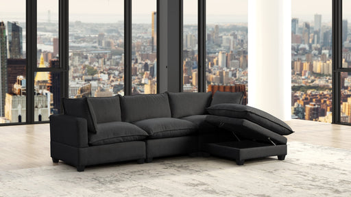 CLOUD2-Black Modular Sectional (BOUCLE FABRIC)