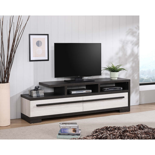 REMINGTON TV STAND CHALK/EBONY