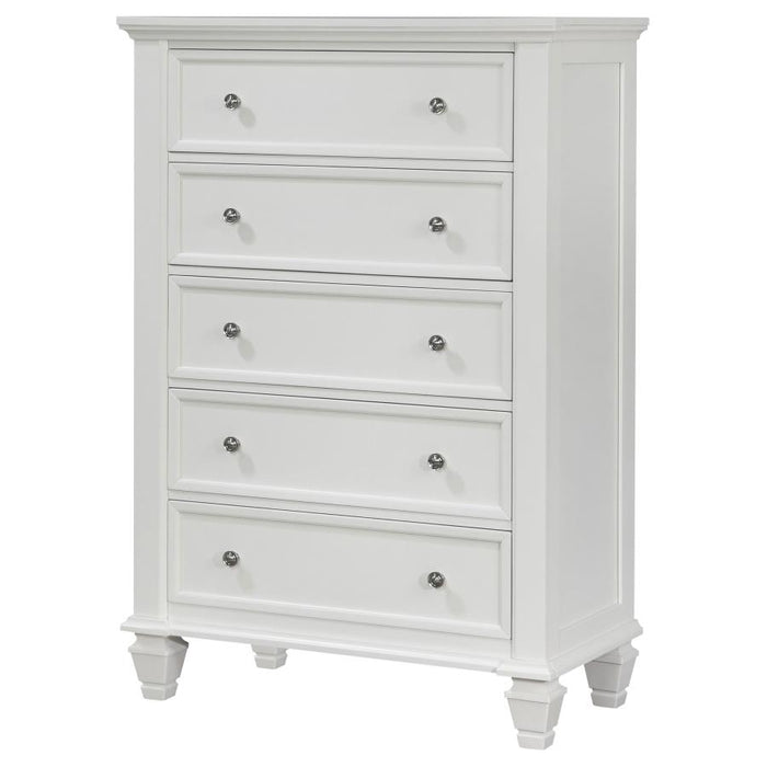 Sandy Beach 5-drawer Rectangular Chest Buttermilk