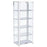 Aero 5-shelf Display Curio Cabinet with LED Lighting White