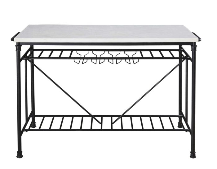 Claire White Marble Top Counter Kitchen Island