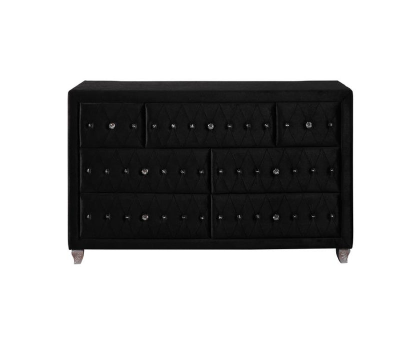 Deanna 7-drawer Rectangular Dresser Black