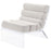 Serreta Boucle Upholstered Armless Accent Chair With Clear Acrylic Frame