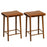 Set of 2 25.5 Inch Barstools with Removable Cushion and Footrest