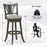 26.5/30.5 Inch Swivel Bar Stool with Backrest Soft Cushioned Seat and Footrest Gray