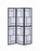 Katerina 3-Panel Folding Floor Screen Black And White