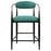 Tina Metal Counter Height Bar Stool with Upholstered Back and Seat