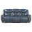 Sloane Upholstered Motion Reclining Sofa with Drop Down Table Blue