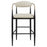 Tina Metal Pub Height Bar Stool with Upholstered Back and Seat set of 2