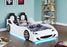 Cruiser Car Themed Twin Bed With Underglow Lights White