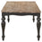 Bridget Rectangular Dining Table Brown Brushed and Charcoal Sandthrough