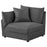 Sasha Upholstered LAF Chair Barely Black