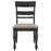 Bridget Ladder Back Dining Side Chair Stone Brown and Charcoal Sandthrough (Set of 2)