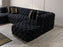 Neva Black Velvet Double Chaise Sectional