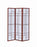 Katerina 3-Panel Folding Floor Screen White And Cherry