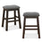 2 Piece 24.5 Inch Counter Height Bar Stool Set with Padded Seat