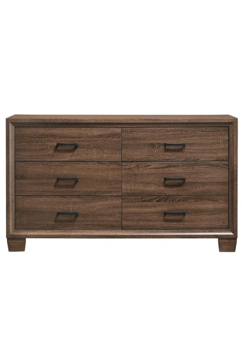 Brandon 6-drawer Dresser Medium Warm Brown