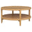 Camillo Round Solid Wood Coffee Table Maple Brown