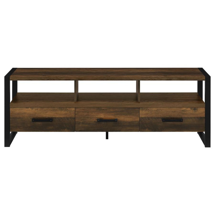 James 3-drawer Composite Wood 60" TV Stand Dark Pine