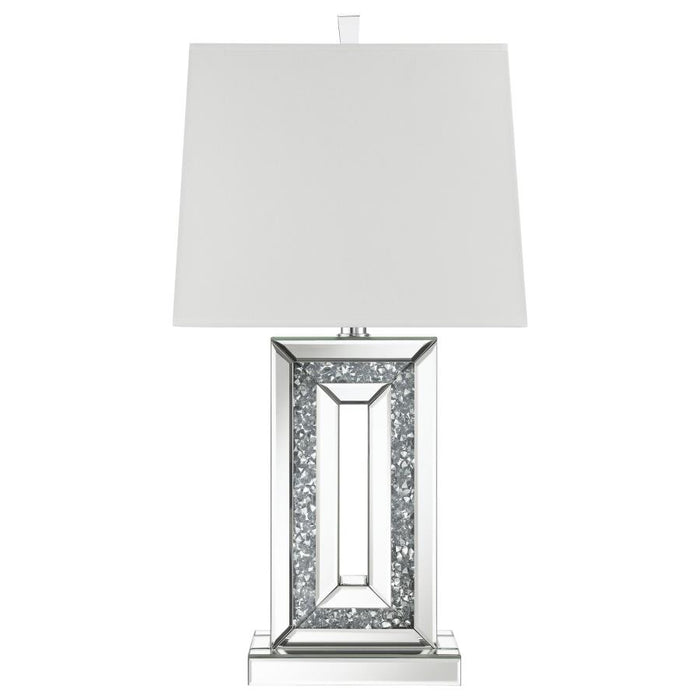 Ayelet Table Lamp With Square Shade White And Mirror