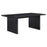 Brookmead Rectangular Dining Table With 18″ Removable Extension Leaf Black