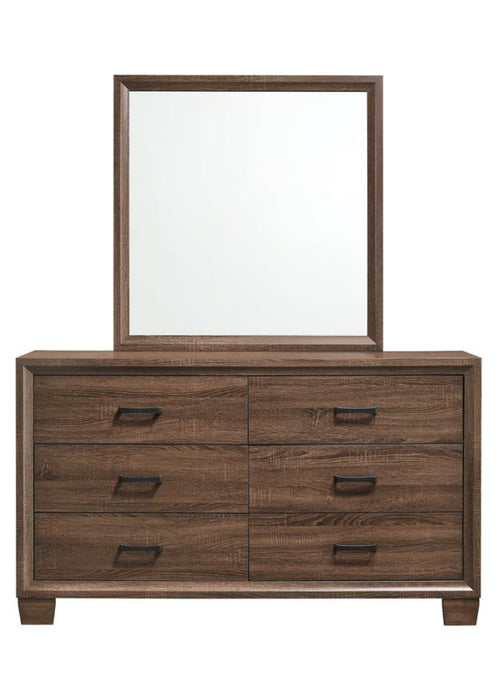 Brandon Framed Dresser Mirror Medium Warm Brown