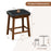 Set of 2 24/30 Inch Dining Bar Stool with Rubber Wood