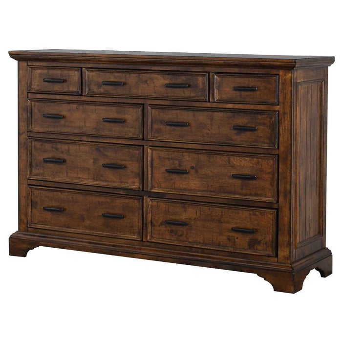 Elk Grove 9-drawer Dresser with Jewelry Tray Vintage Bourbon