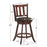 2 Pieces 360 Degree Swivel Wooden Counter Height Bar Stool Set with Cushioned Seat