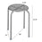 6-Pack Stackable Multifunctional Daisy Design Backless Round Metal Stool Set