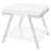 Marcia Wood Rectangular End Table White High Gloss and Chrome