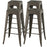 30 Inch Bar Stools Set of 4 with Square Seat and Handling Hole